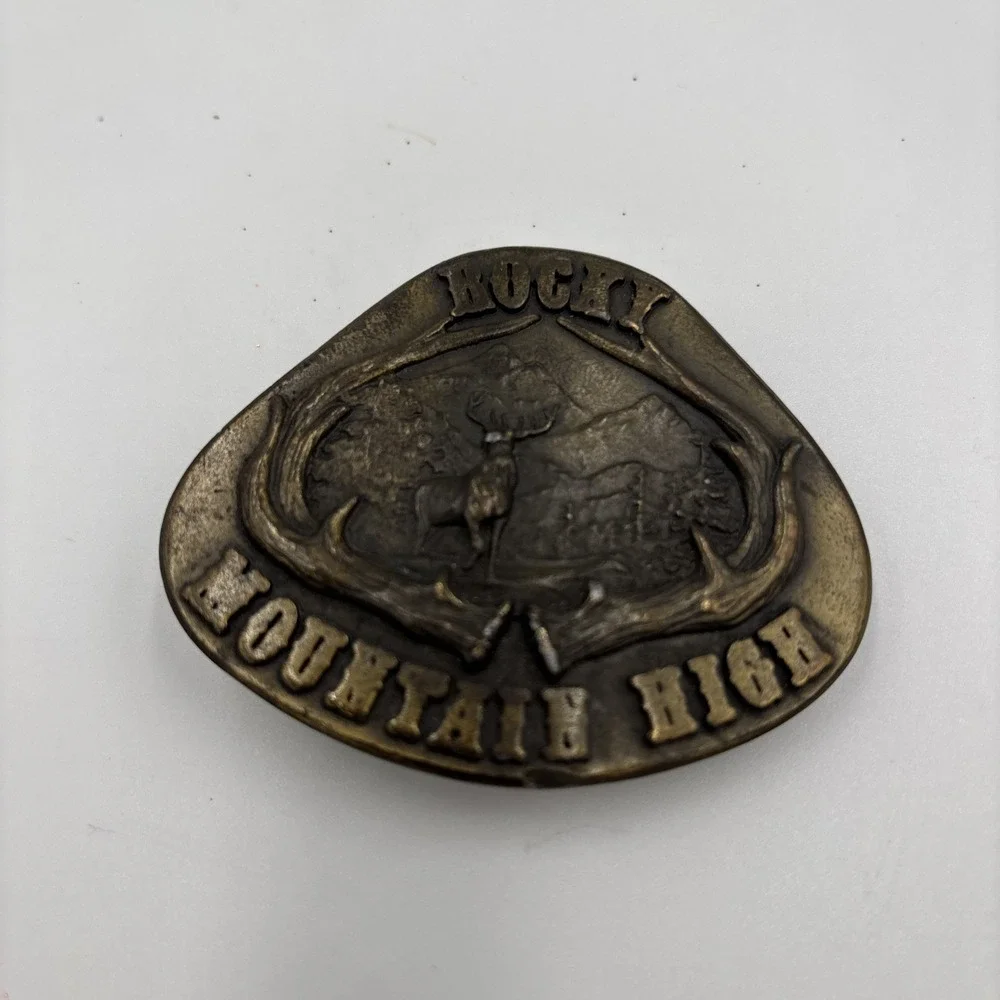 Rocky Mountain High Belt Buckle Indian‎ MetalCraft